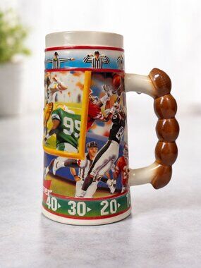 Vintage 1997 Budweiser Sports Action Series "Touchdown!" football stein